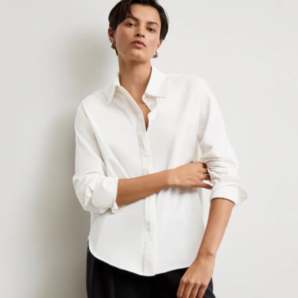 MM LaFleur Filomina Friday Shirt - Knit Poplin - Lg - NWT!